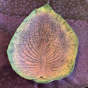 Leaf Design Purple Art Display Piece